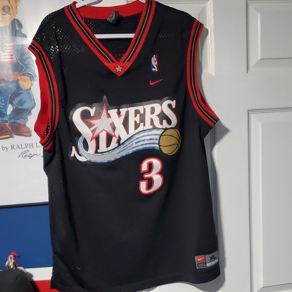 Nike Other - Nike Vintage Black Philadelphia 76ers #3 Allen Iverson Basketball Jersey Sz XL